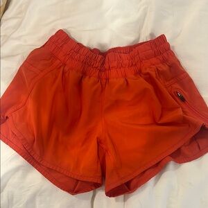 Lululemon Athletica Orange Athletic Shorts Lightweight Moisture-Wicking
